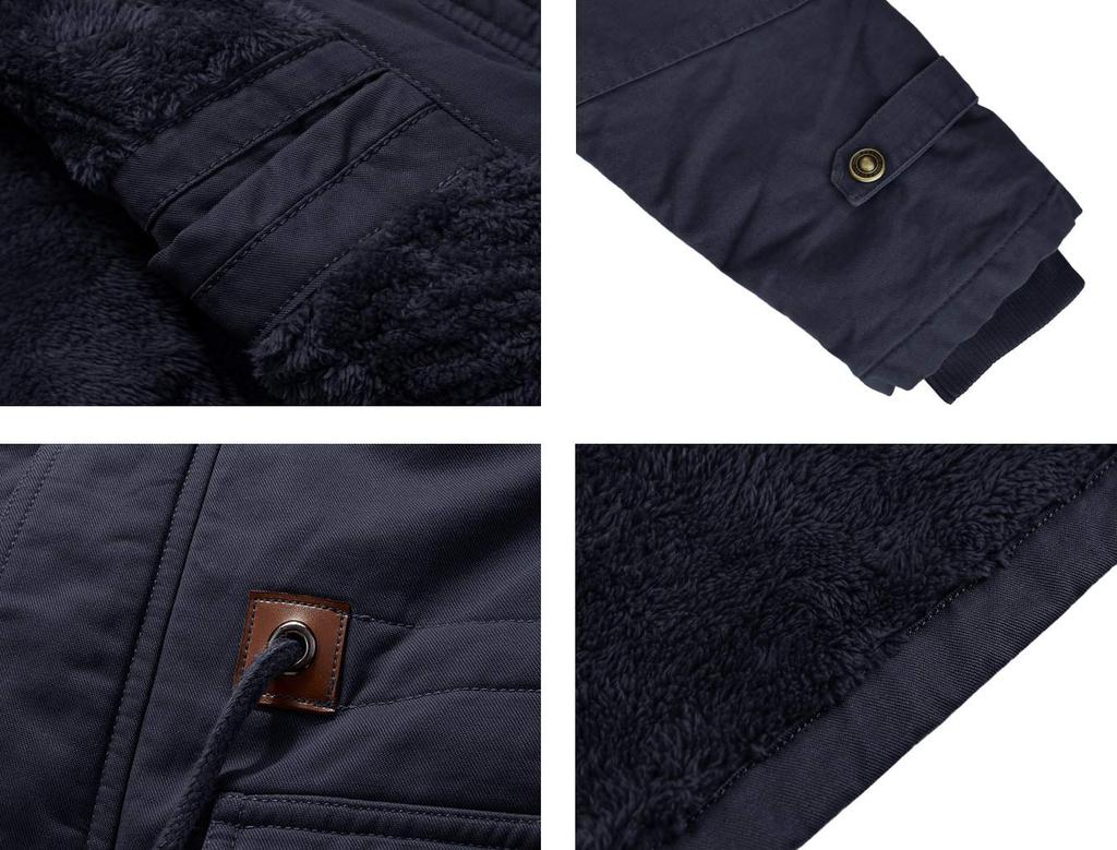 Outerwear Winter Cold Protection Fleece Lining Blouson Large Size Military Jacket Mountain Climbing Cargo Jacket Outdoor Wear Work Wear Mod Coat