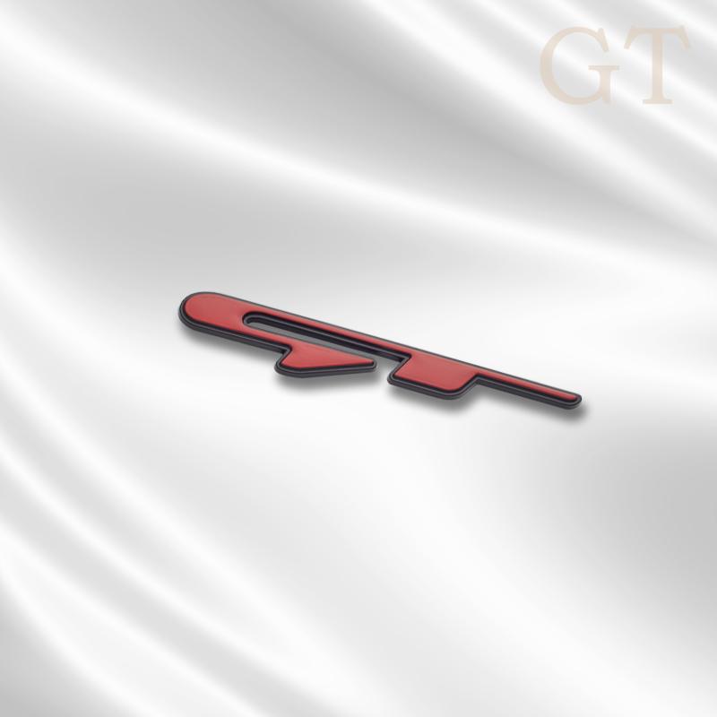 BBDM3 3D Metal GT Grille Badge Front Emblem Rear Trunk Body Sticker For KIA Rio Sportage Ceed Forte K9 Optima Picanto Sorento Soul
