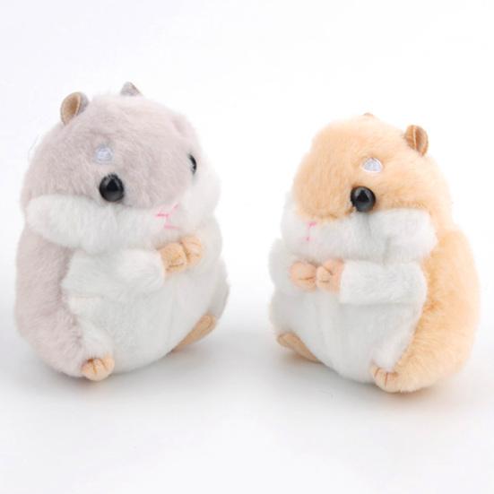 Cute Hamster Pendant Plush Clasp Key Key Chain Ring Keyring Handbag Car Decor