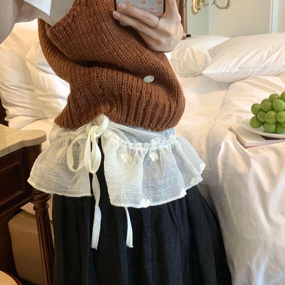 Y2K Jazz Dance Hip Scarf Shirt Extender Lace Gauze Skirt Belt  Jazz Dance Costumes Accessory