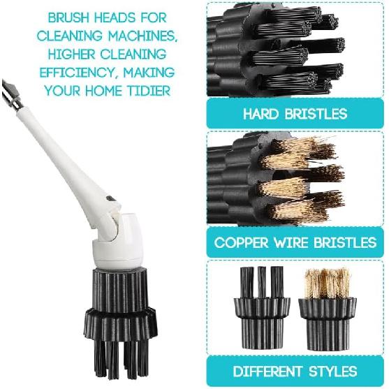 24 Pcs Washing Machine Brush Head Brass Mop Brush Head Pressure Washer Brush Steam Cleaner Mop Brush Cleaner Parts Household Cleaning Supplies Steam