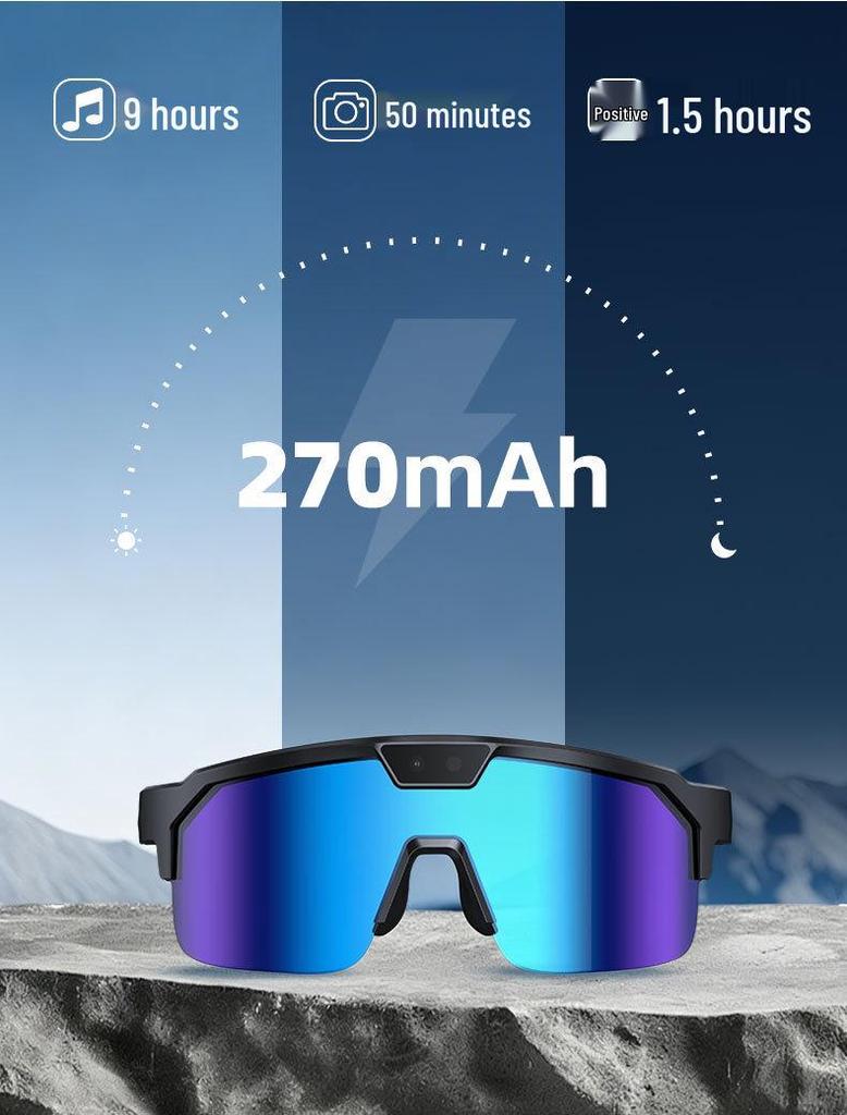 800w Pixelowe Inteligentne Okulary Rowerowe Outdoor z WiFi - Nagrywaj, Tłumacz i Rozpoznawaj Obiekty