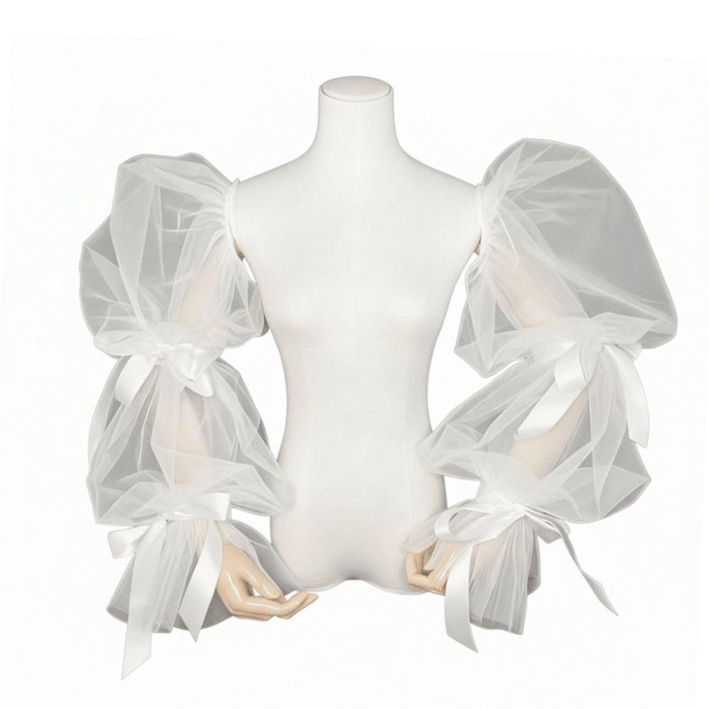 Ruffled Bubble Sleeves Fairy Sleeves Party Sleeves Elegant Bridal Evening Sleeves  Photo Props
