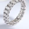 3x5mm Oval Cut Moissanite Eternity Ring for Women   CopperStackable Band Engagement Wedding Ring Anniversary Jewelry