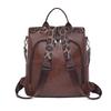 Women's Soft Leather Backpack Leopard Print Anti-Theft Backpack