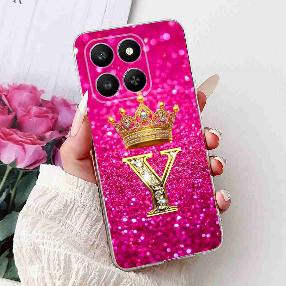 6.77" For Honor 400 Smart 5G LGN-NX1 Case Fashion Crown Flower Soft Silicone TPU Cover For Huawei Honor 400Smart 5G Phone Cases