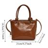 PU Leather Vintage Crossbody Bag Elegant Ladies Bucket Bag Minimalism Square Shoulder Bag  Girls