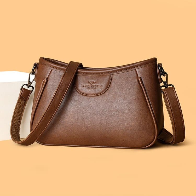 Мягкая кожаная простая сумка-мессенджер женская сумка через плечо