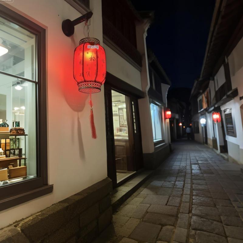 Antique Solar Lantern with Motion Sensor for Scenic Area, Teahouse, Restaurant, and Festive Decor