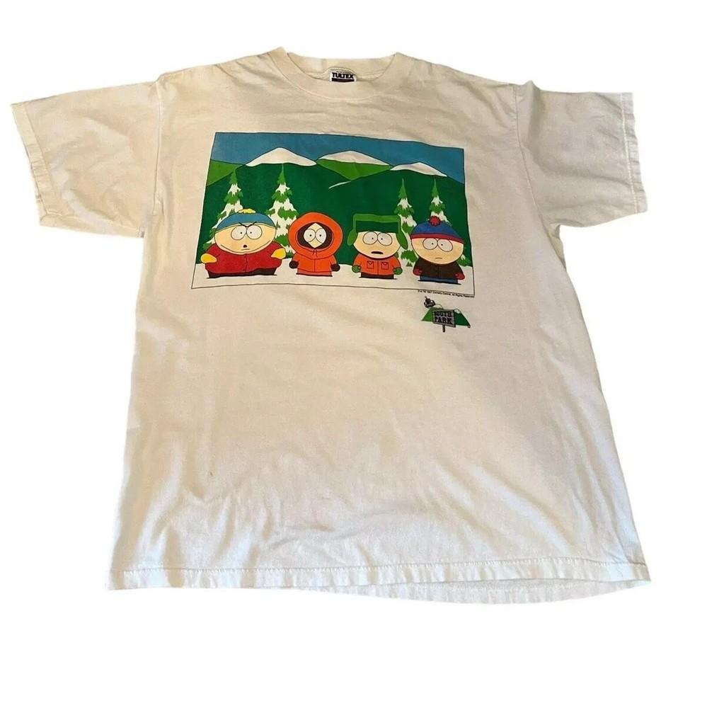 Vintage 1997 South Park Comedy Central Y2K Streetwear T-Shirt Reprinted WHITE Unisex T-Shirt XXXL