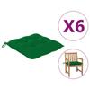 Day and Night - Day and Night Garden Chair Cushions 6 Pcs Green Oxford Fabric 50x50x7 Cm