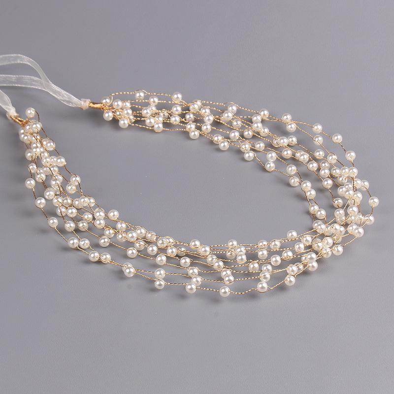 Handmade Crystal Headband - Bridal Wedding Accessories, European & American Style Headdress, and Children s Cross-border Design.