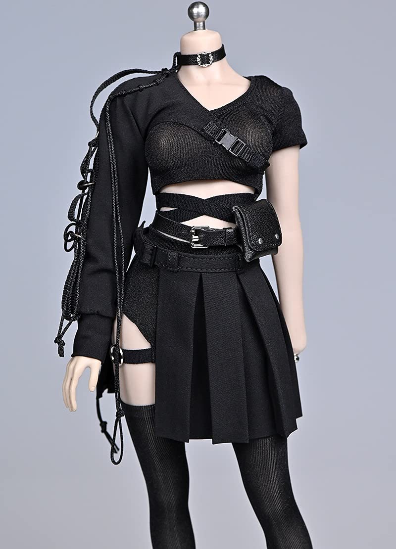 

Сексуальный черный красивый набор аксессуаров для одежды бойца для масштабных фигурок, обувь и оружие Не [TOYBARJAPAN] 1/6 (Тело, Голова, Включено) чёрный