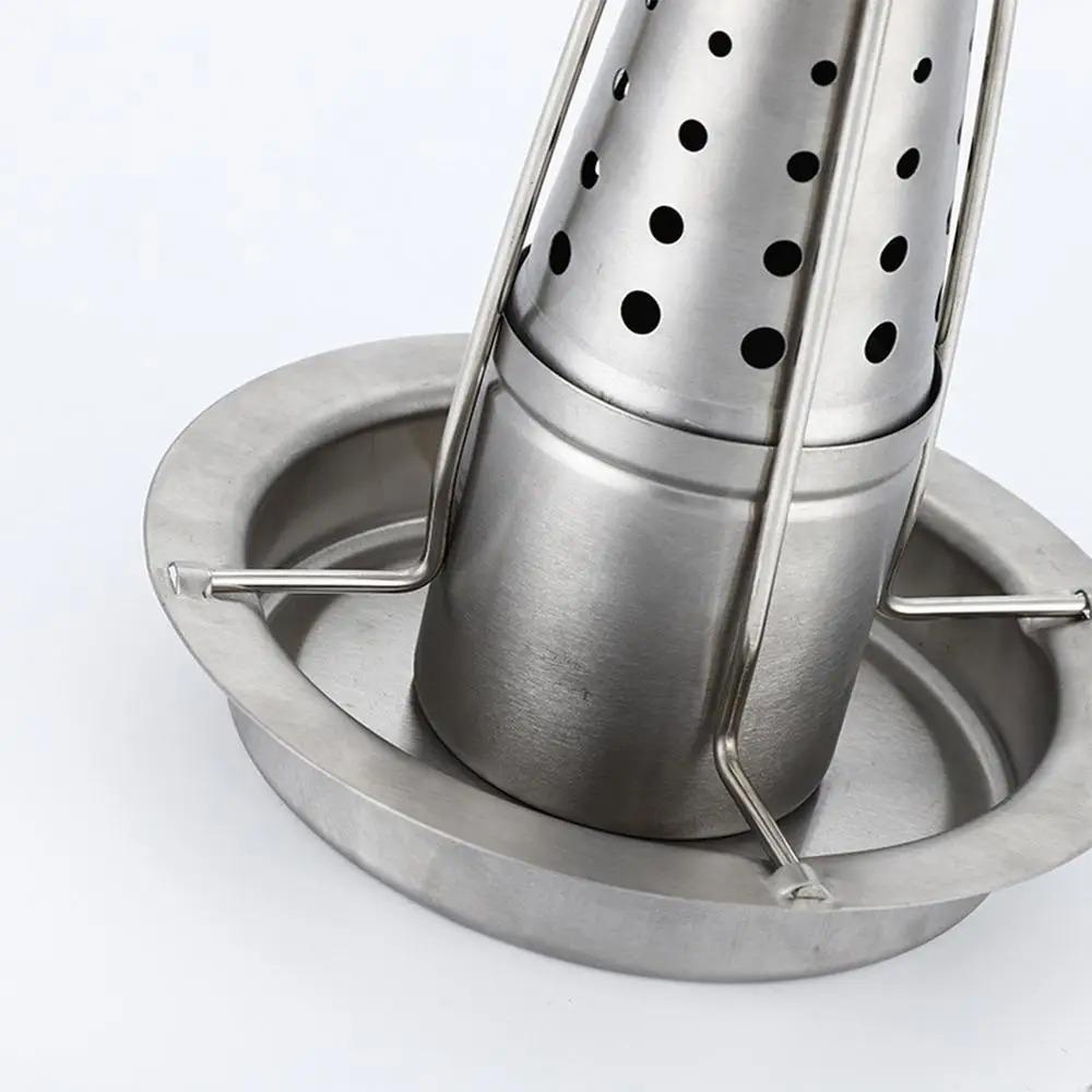 Vertical Chicken Roaster Stand Detachable Turkey Roasting Rack Beer Can Chicken Roasting Rack  BBQ