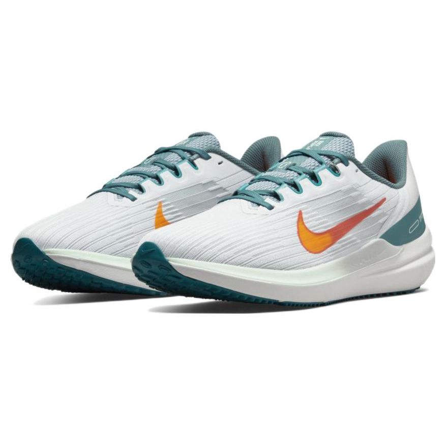 Nike Air Winflo 9 Pure Platinum Total Orange Men Sneakers Grey Aviator-Grey Mineral-Blue DD6203-005