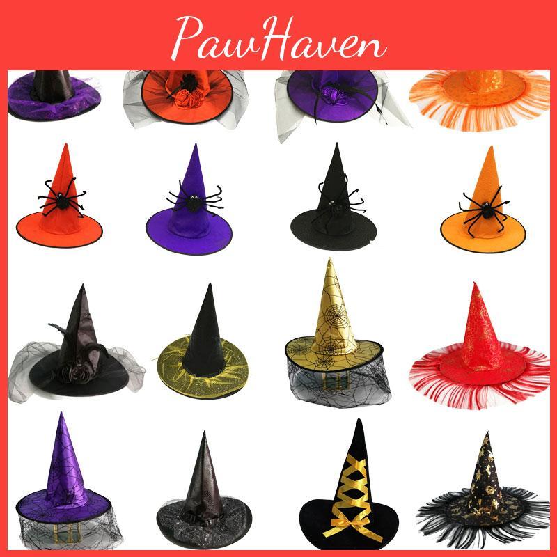 Rose Witch Hat In Red Black And Purple Perfect For Halloween Party And Costume