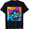 Abstract Cat Pop Art Graffiti T-Shirt for Men Women Kids