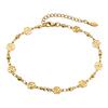 Adjustable Satellite Beaded Anklet Bracelets for Women ,Stainless Steel Summer Beach Foot Chain Stainless Steel Waterproof