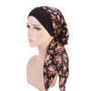 Women's Muslim Hijab Cancer Chemo Caps Flower Print Turban Cap Hair Loss Headscarf Elastic Cotton muslim Hijab Scarf Headwear