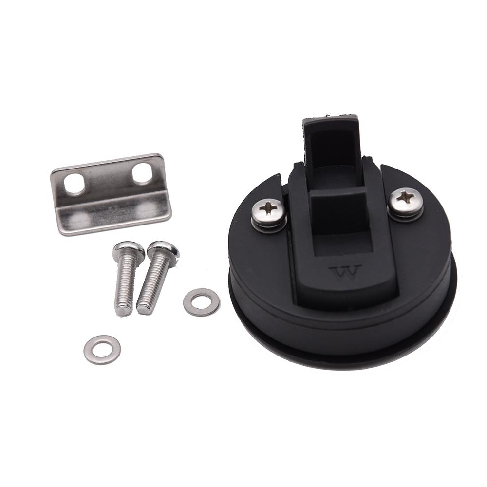 4pcs/set Round Non-locking Handle Black Flush Boat Marine Latch Cabinet Lift Pull Handle for RV Boat Marine Deck Hatch Locker