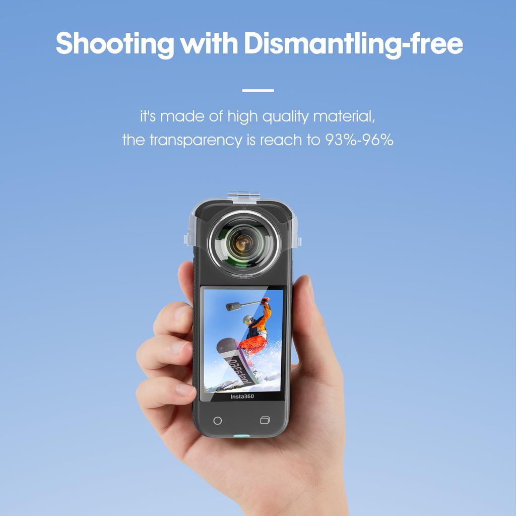 For Insta 360 X3 Transparent Lens Guards Protection Waterproof Mirror Lens Protector For 360 X3 Camera Protection Accessories