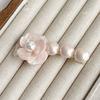 Sweet Camellia Pearl Side Clip Korean Style Duckbill Clip Lovely Flower Hair Clip  Girls/lady