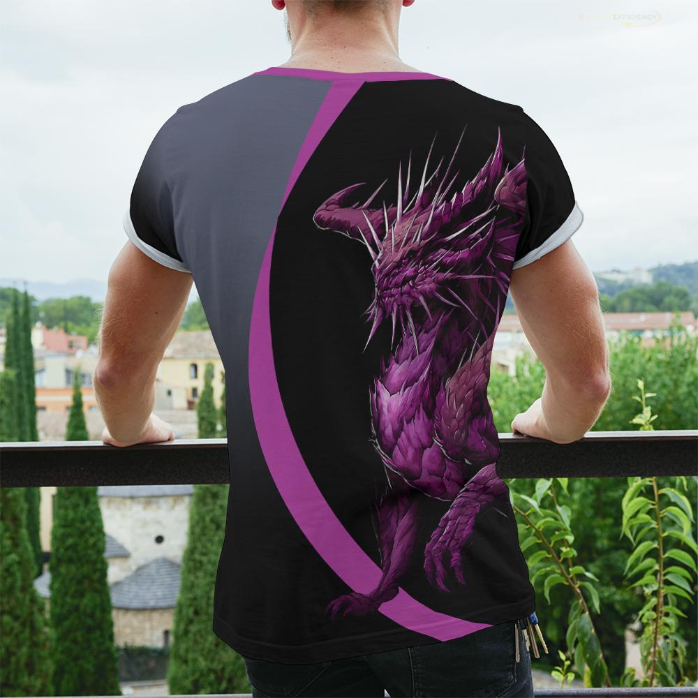 3D Style Dragon Print Graphic Men's T-shirt Summer Casual Breathable Short-sleeve Tees Trend Streetwear Unisex Tshirt