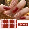 New Maple Leaf Pink Hot Stamped Gold Nail Stickers 3D Ombre Grass Fresh Style Nail Stickers