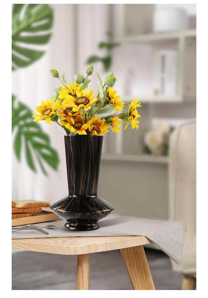 Modern Wabi-Sabi Marble Vase - Minimalist Decor for Home or Hotel