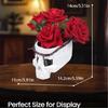 Skull Rose Flower Building Set Artificial Flower Bouquet Building Block Assembly Toy For Men Women Halloween Gift