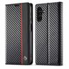 Carbon Fiber Leather Phone Case for Samsung S25 Ultra S24 FE S23 S22 S21 Plus A56 A36 A26 A16 A55 A35 A15 Magnetic Wallet Cover
