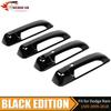 For 2009-17 2018 Dodge Ram 4 Door Handle COVERS GLOSS BLACK W/ KH W/ 2 SMTKH