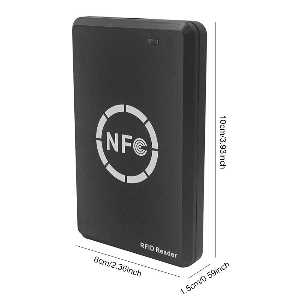 NFC Smart Card Reader Writer 13.56MHz/125KHz/250KHz USB Programmer RFID Copier/Duplicator Card ID IC Decoder Door Access System