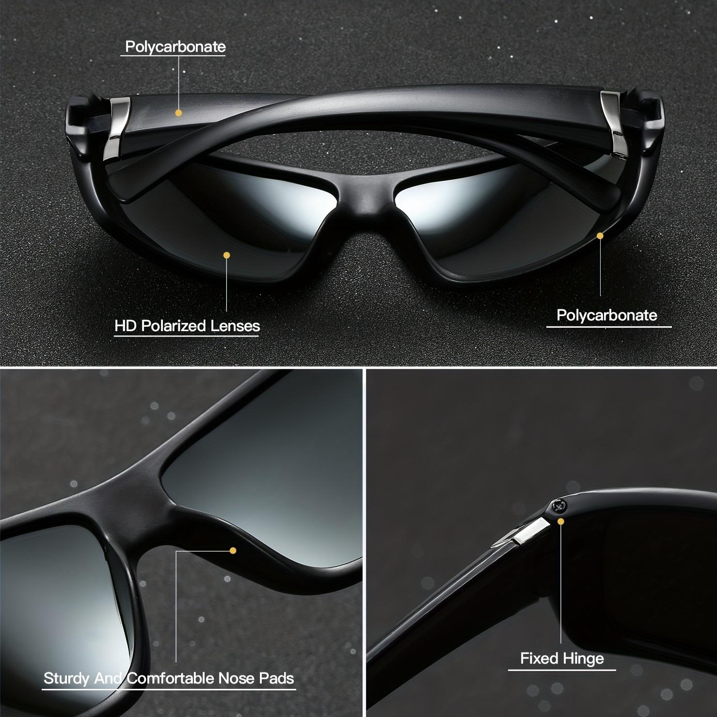 RoyalHot унисекс поляризационные синие спортивные солнцезащитные очки винтажные — фото 5