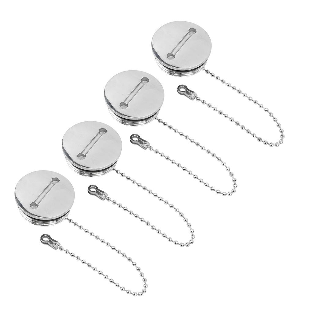 4 STÜCKE Bootskraftstofftankdeckel 316 Edelstahl 38mm Rostfreier Bootskraftstofftankdeckel für Marine-Yachten