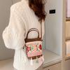 Retro Bucket Bag Ethnic Style Suzhou Embroidery Flower Fashionable Large-capacity Crossbody Single-shoulder Bag