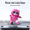 Bear Skateboard Car Ornament: Dashboard Center Console Cartoon for New Cars