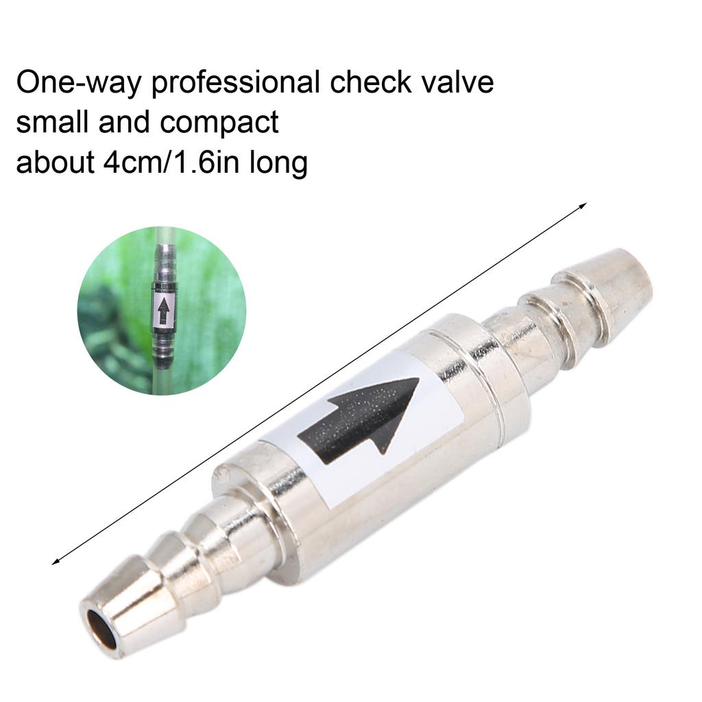Aquarium Carbon Dioxide Check Valve Stainless Steel CO2 Diffuser NonReturn Check Valve