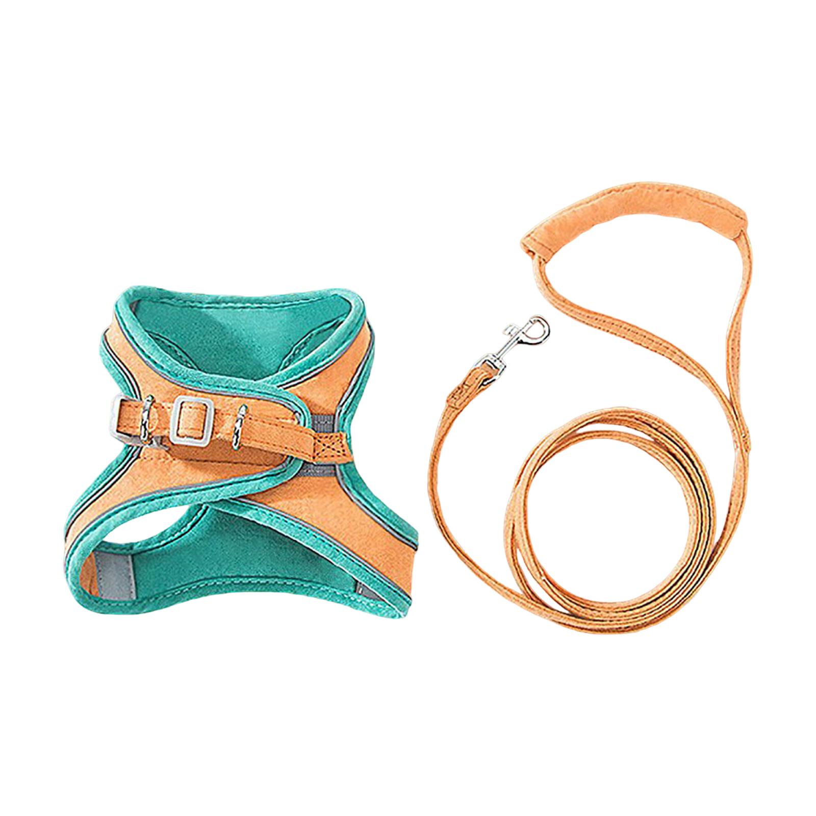 Cat Harness And Leash Escape Proof Vest Cat Harness And Leash Breathable Soft Adjustable Escape Proof Cats Dog Color Light (as the picture,S)