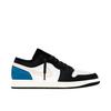 Jordan Air Jordan 1 Abrasion Resistant Low Top Vintage Basketball Shoes Men's Black White Blue 553558-081(Team173-)