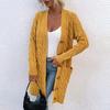 IHUASU Autumn and Winter Fashion Women's Outer Cardigan Jumper Women Fashion Long Single-breasted Casual Cardigan Jacket