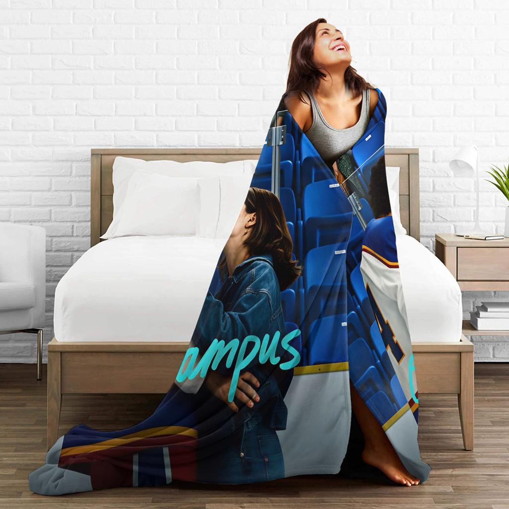 Off Campus Poster Blanket Super Warm Novelty Plush Bedding Throws For Boy Girl Home Decor Flannel Bedspread Bed Cover