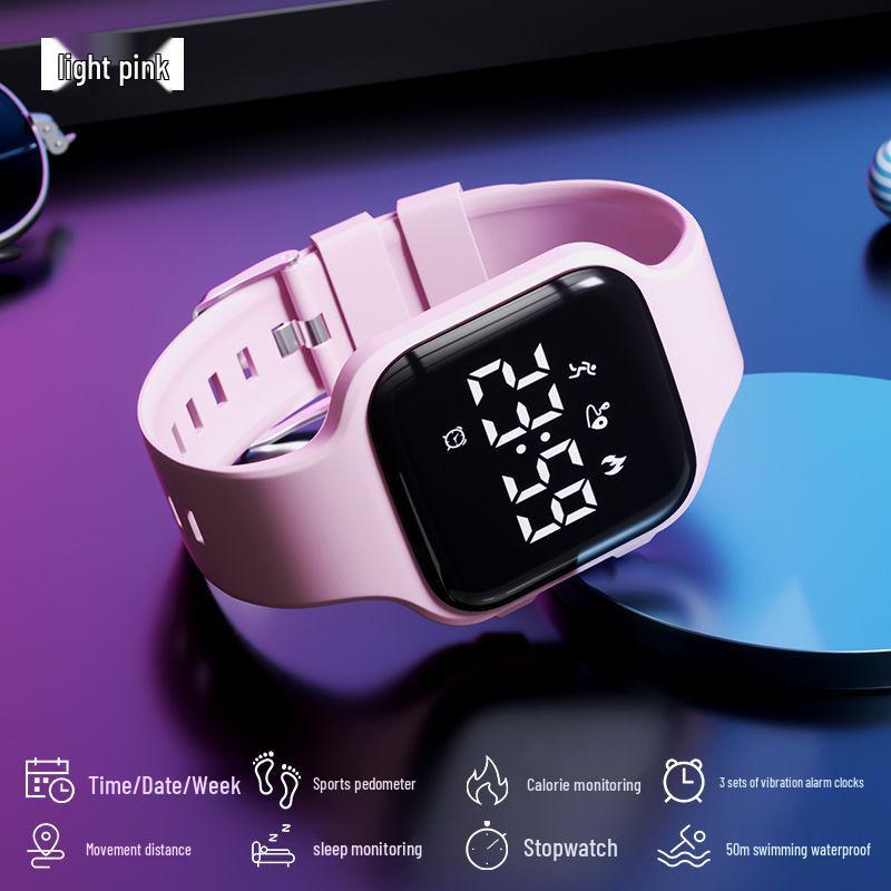 Waterproof Sport Smartwatch for Junior High Boys with Silent Alarm & Multifunctions