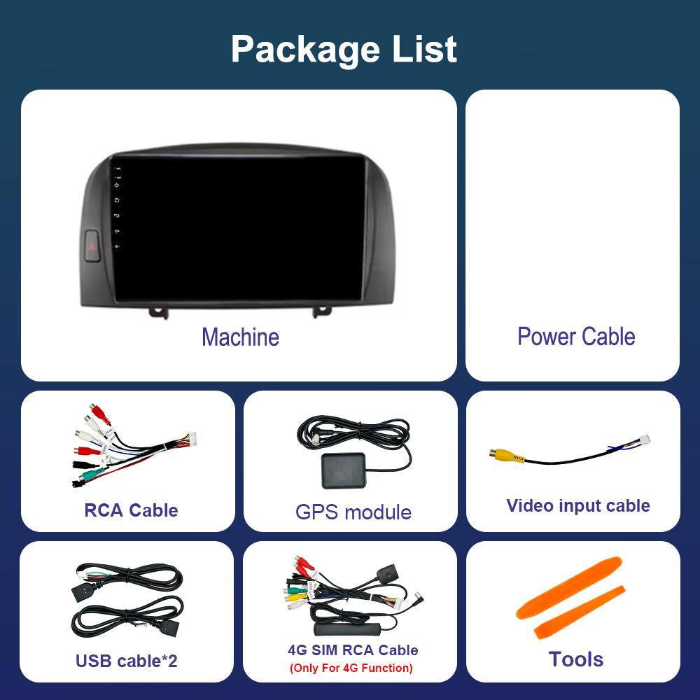 Android OS 9'' for Hyundai SONATA NF 2004 - 2008 GPS Navi Bluetooth Car Radio Video Multimedia Player WiFi Carplay 4G Auto Tools