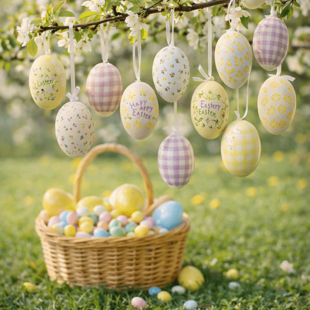 12PCS Scene Decoration Easter Party Atmosphere Easter Egg Easter Egg Props  Home Living Room