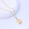 European and American cross-border new hot selling temperament niche turtle pendant necklace micro inlaid with zircon autumn and