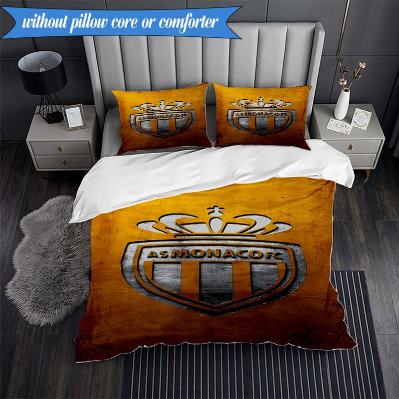 3PCS Monaco Monaco Printed Soft Bedding Set,Including 1pc Duvet Cover And 2pcs Pillowcases Perfect for Bedroom, Dormitory, Fan Gift