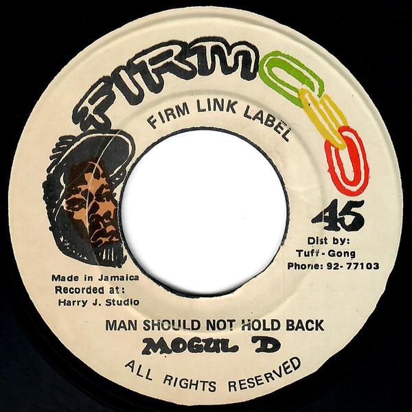 

7-дюймовая пластинка MOGUL D Man Should Not Hold Back NONE Firm Link Label 1980 Ямайка Регги Ска Даб Б/у