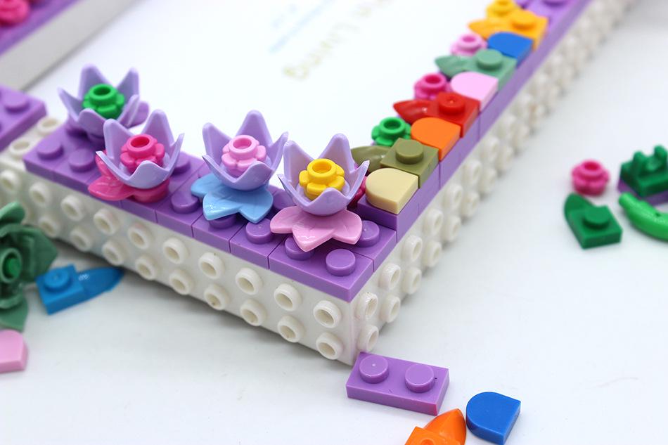 Pin Yi Jarní květina DIY Dětské stavebnice Rámeček na fotky - Kreativní ručně vyráběný stojánek a dárek pro děti