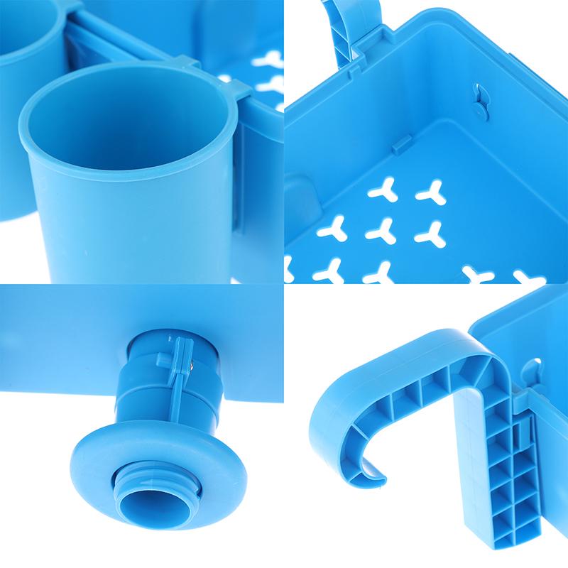 Poolside Storage Baskets With Cup Holders Fit 3-Inch Or Smaller Top Rails Pool Hanging Basket For Above Ground Pool